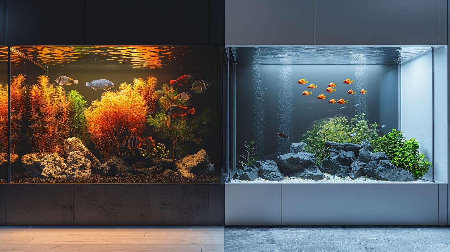 Aquarium verre vs acrylique : avantages et inconvénients
