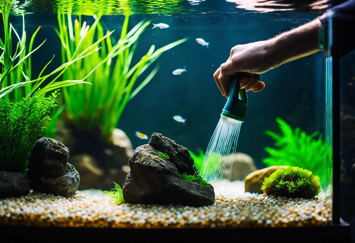 Maintenance d'aquarium : nettoyer efficacement vos roches et racines