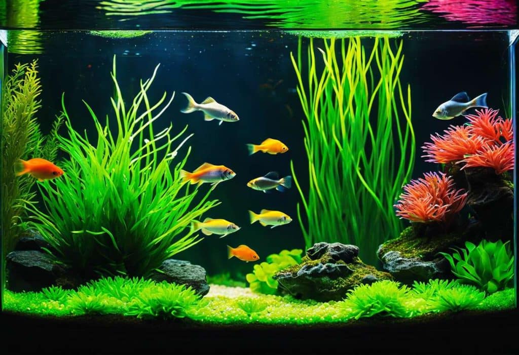 Prévenir les algues : choix de plantes compétitives en présence de poissons